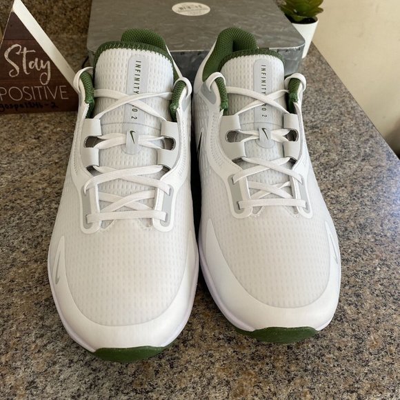 Nike React Infinity‎ Pro 2 Shoes DJ5593-102 White Green Spikeless Mens Size 12 - Picture 5 of 9